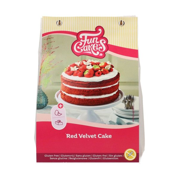 Funcakes Mix voor RED VELVET CAKE, GLUTENVRIJ 400 G